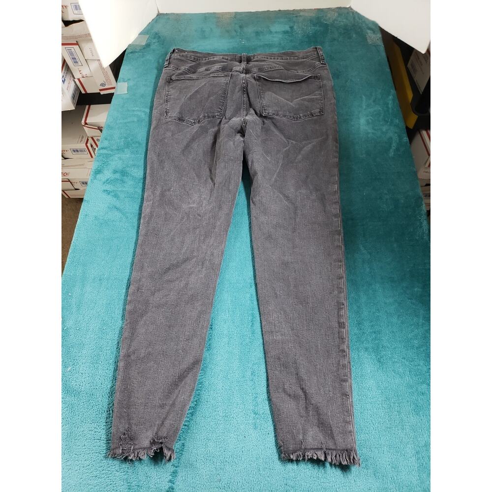 Madewell Jeans Size 33 Womens Black Stretch Pants Dark Denim Mid Rise Skinny - Picture 12 of 13